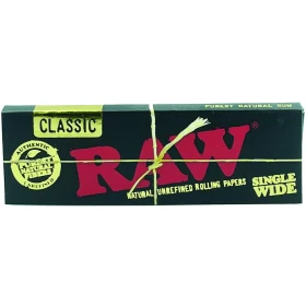 Bibułki RAW Black Classic Single Wide Single Window - 50 szt.