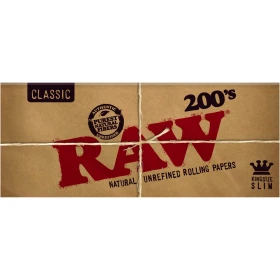 Bibułki RAW Classic King Size Slim 200's  - 200 szt.