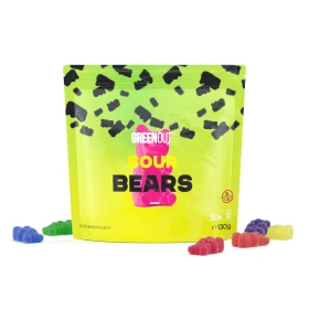 Żelki Konopne Green Out® Sour Bears - 130 g - Dutch Therapy