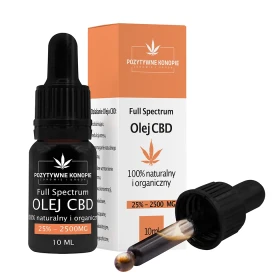 Olejek CBD 25% (2500 mg) - 10 ml - Pozytywne Konopie